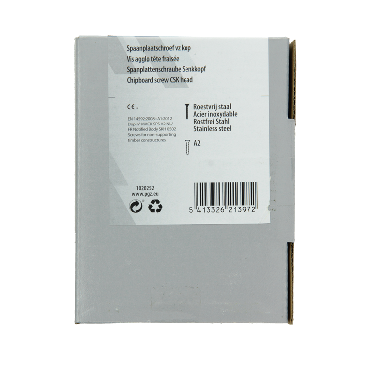 Mack 1020252 - vis pour panneaux d'aggloméré tête vz acier inoxydable a2 50 pcs 6,0 x 100 mm | 2 pièces