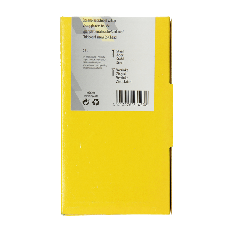 Mack 1020260 - vis pour panneaux d'aggloméré tête vz gvz 500 pièces 4,0 x 30 mm | 3 pièces