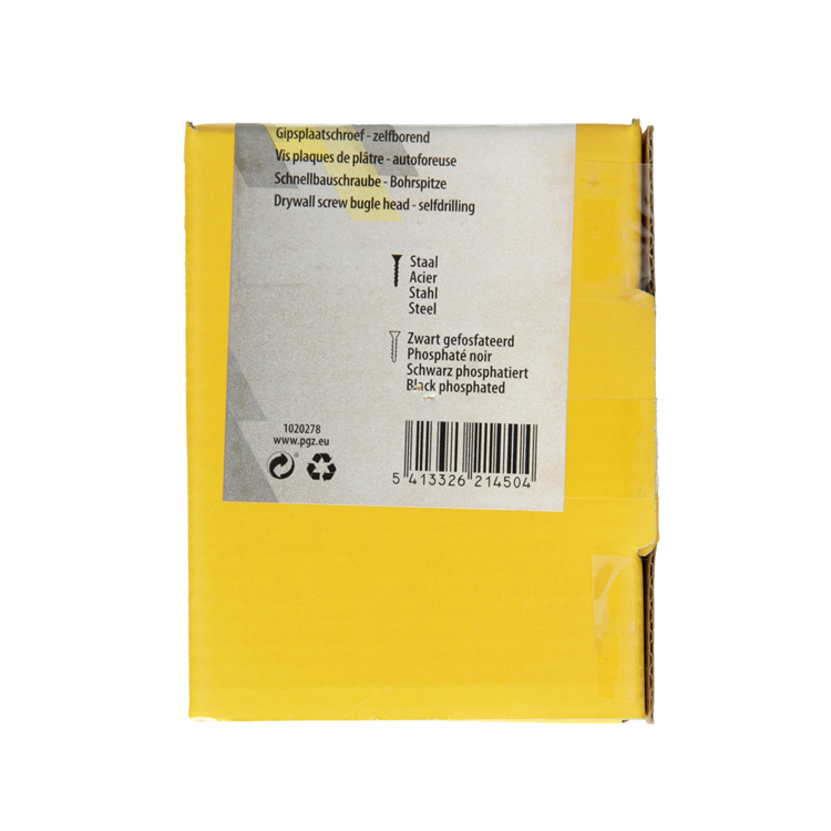 Mack 1020278 - plaque de plâtre scrf point de texte phosphaté noir. 500 pièces 3,5 x 25 mm | 5 pièces