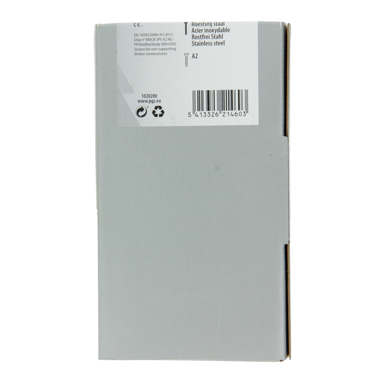 Mack 1020280 - vis pour panneaux d'aggloméré tête VZ acier inoxydable a2 250 pcs 5,0 x 50 mm | 2 pièces
