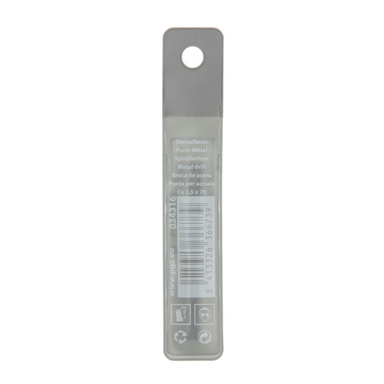 Mack 1018423 - foret à métaux hss co5% din 338 ø 3,5 x 70 mm 2 pcs | 5 pièces