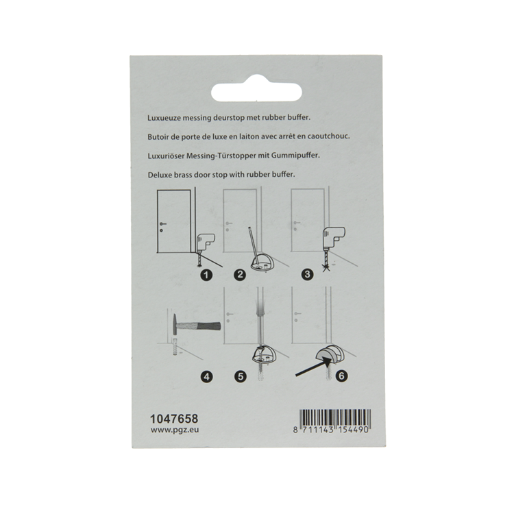 Mack 1047658 - butée de porte demi-lune laiton ø 44 mm 1 pièce pièce | 6 pièces