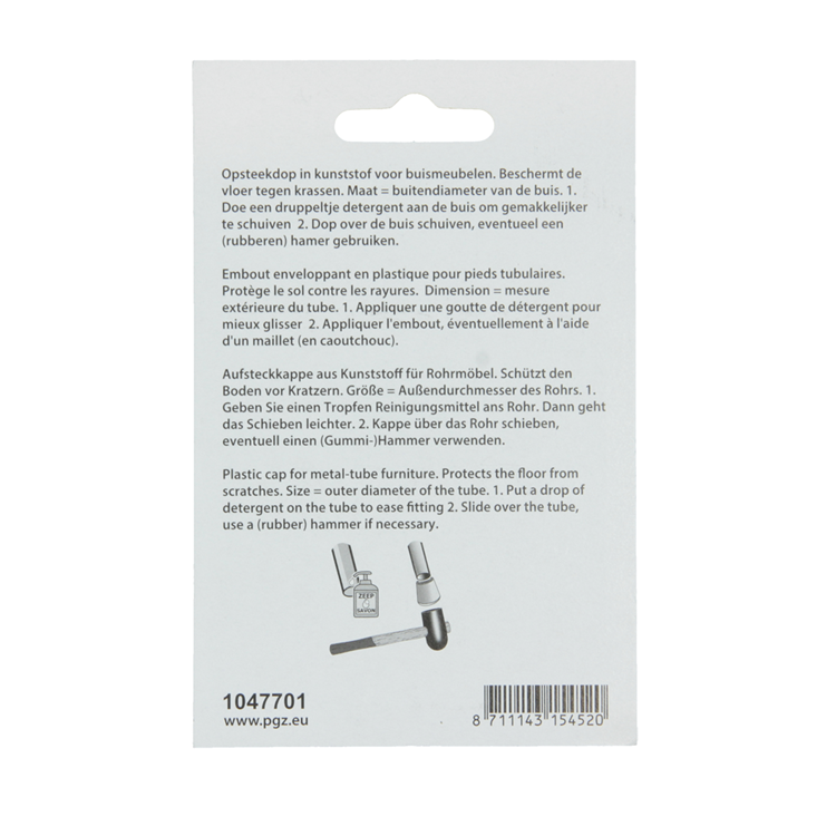 Mack 1047701 - bouchon en plastique noir ø 22 mm 4 pcs | 6 pièces