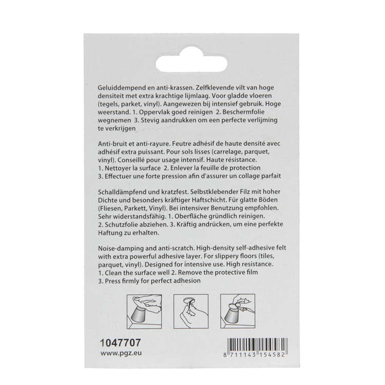 Mack 1047707 - super-feutre autocollant beige 19 x 19 mm 24 pcs | 12 pièces