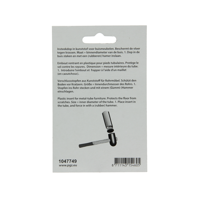 Mack 1047749 - bouchon en plastique noir 30 x 30 mm 4 pcs | 6 pièces