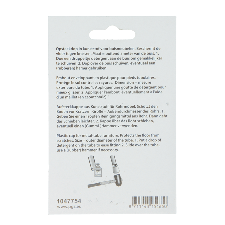 Mack 1047754 - bouchon en plastique noir ø 28 mm 4 pcs | 6 pièces