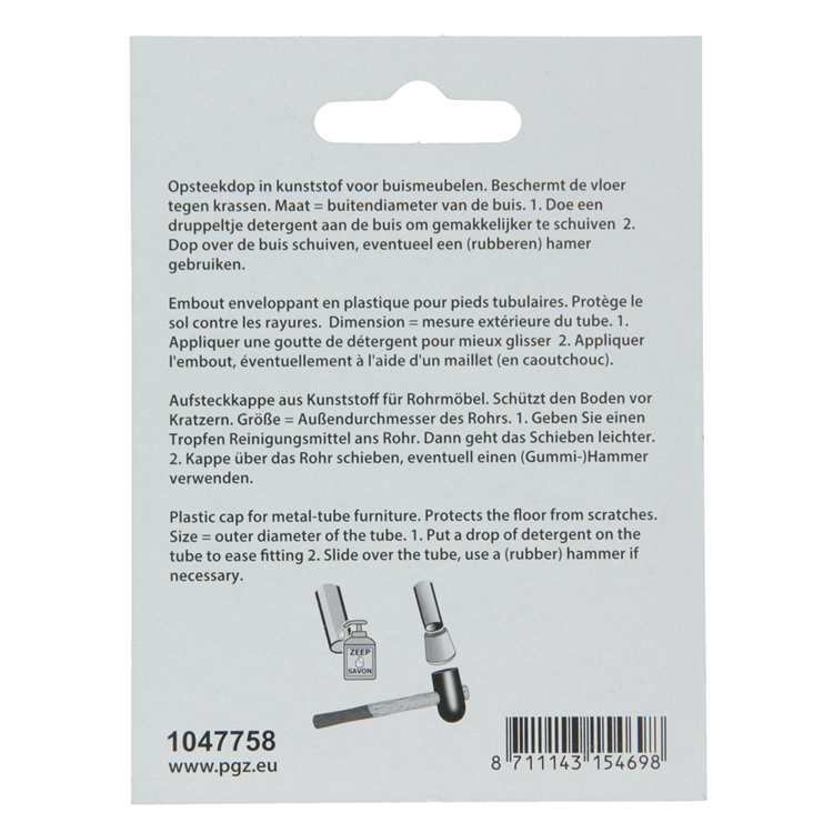 Mack 1047758 - bouchon en plastique blanc ø 19 mm 4 pcs | 6 pièces