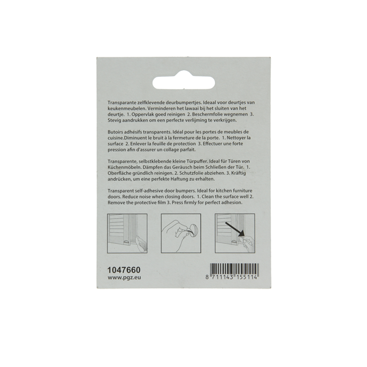 Mack 1047660 - silencieux autocollant transparent ø 8 mm 12 pcs | 12 pièces