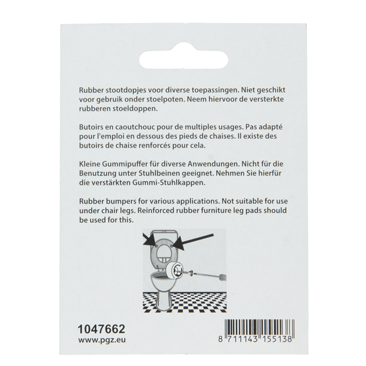 Mack 1047662 - bouchon en caoutchouc + vis noir ø 22 mm 4 pcs | 6 pièces