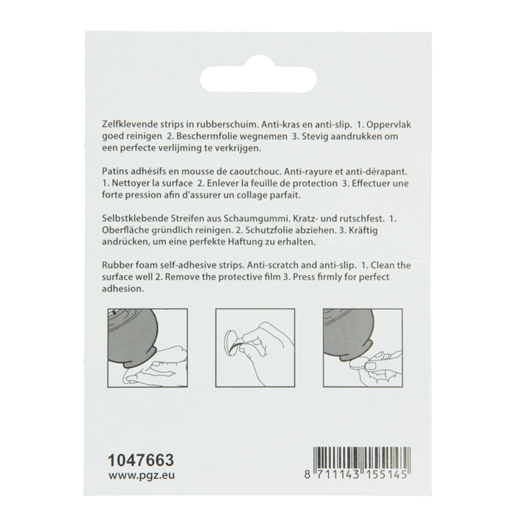 Mack 1047663 - bande de caoutchouc autocollante noir ø 19 mm 12 pcs | 12 pièces