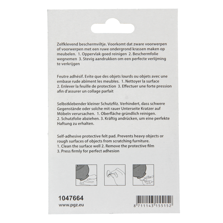 Mack 1047664 - feutre pour meubles autocollant marron ø 13 mm 24 pcs | 12 pièces