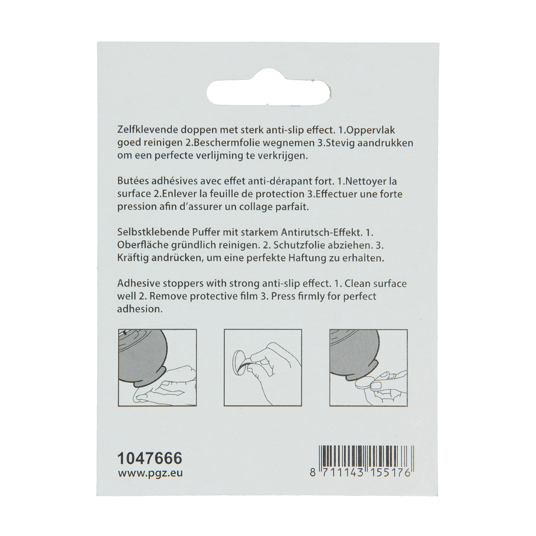 Mack 1047666 - bande antidérapante autocollante transparente ø 30 mm 4 pcs | 12 pièces