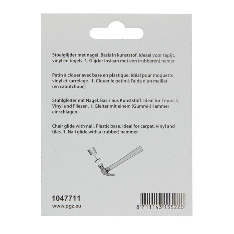 Mack 1047711 - clou planeur de chaise plastique marron ø 19 mm 12 pcs | 6 pièces