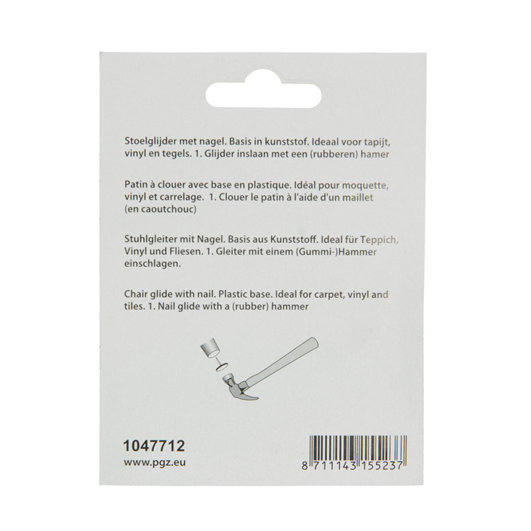 Mack 1047712 - patin de chaise avec feutre à clous marron ø 20 mm 8 pcs | 6 pièces
