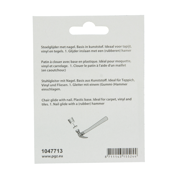 Mack 1047713 - patin de chaise avec feutre à clous marron ø 22 mm 8 pcs | 6 pièces