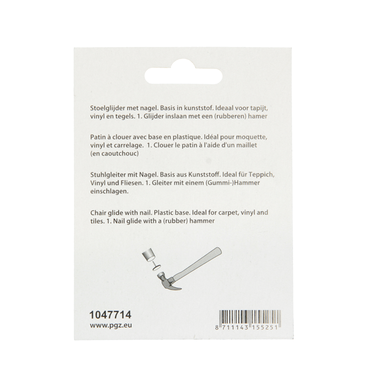Mack 1047714 - clou planeur de chaise plastique marron ø 25 mm 8 pcs | 6 pièces