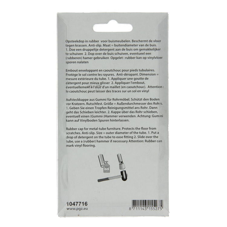 Mack 1047716 - bouchon en caoutchouc noir ø 25 mm 4 pcs | 6 pièces