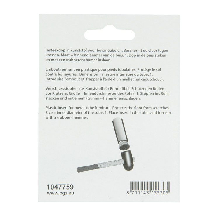 Mack 1047759 - bouchon en plastique noir ø 25 mm 4 pcs | 6 pièces