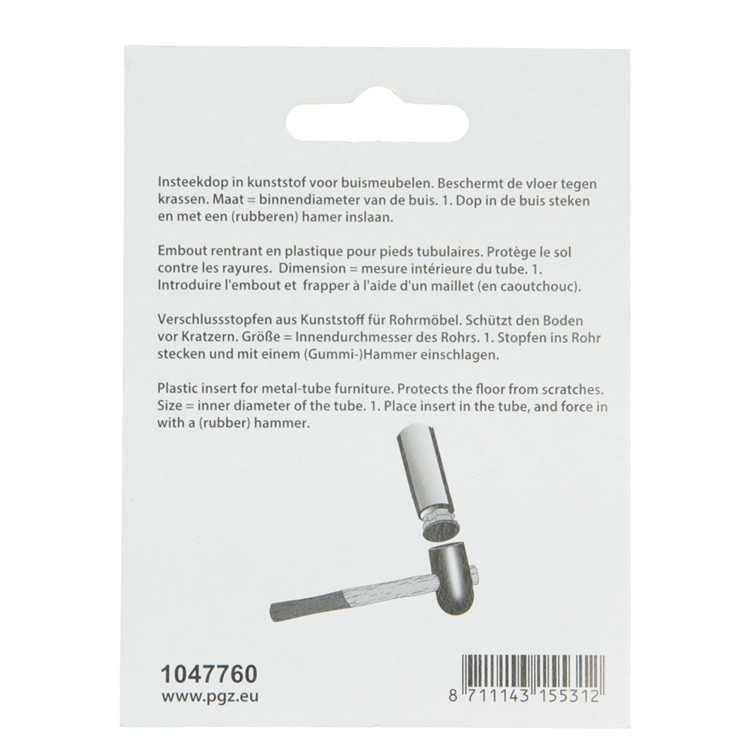 Mack 1047760 - bouchon en plastique noir ø 12 mm 4 pcs | 6 pièces