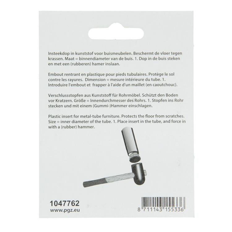 Mack 1047762 - bouchon en plastique noir ø 19 mm 4 pcs | 6 pièces