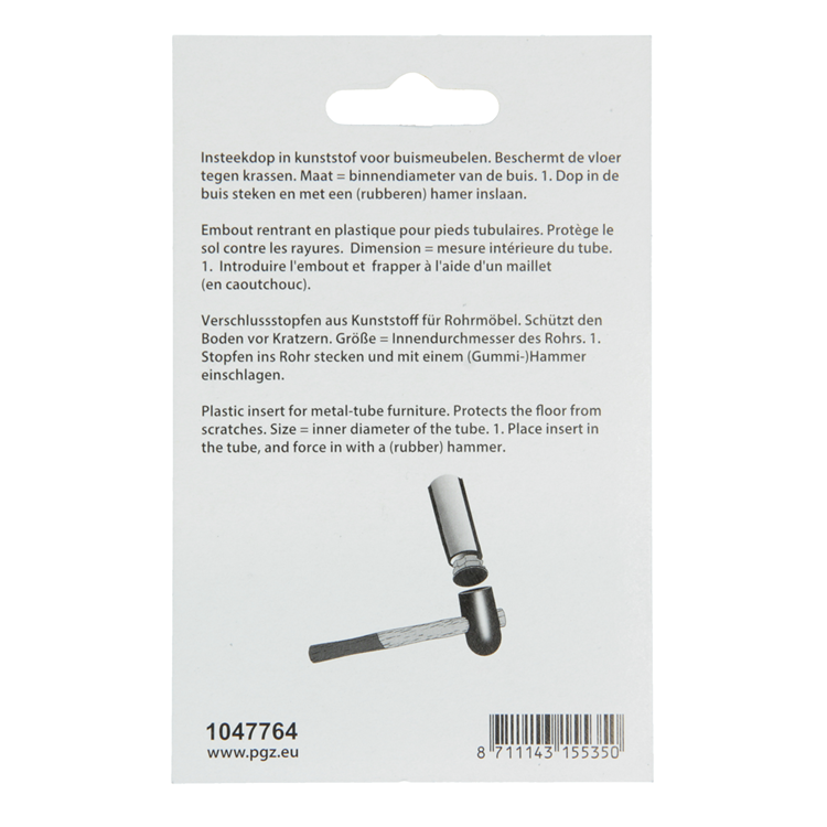 Mack 1047764 - bouchon en plastique noir 20 x 40 mm 4 pcs | 6 pièces