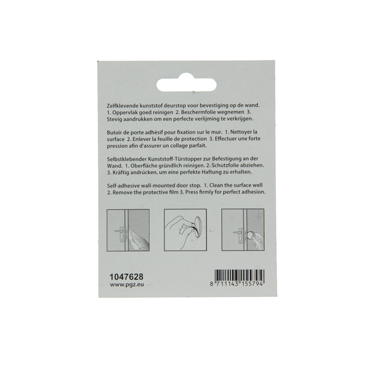 Mack 1047628 - butée de porte autocollante blanc ø 40 mm 2 pcs | 6 pièces
