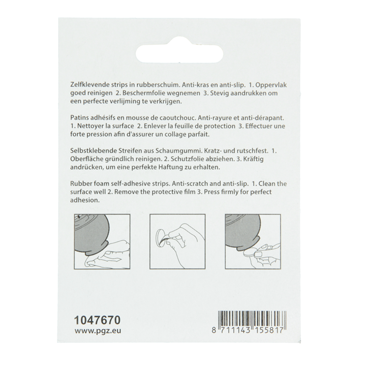 Mack 1047670 - bande de caoutchouc autocollante noir ø 25 mm 6 pcs | 12 pièces
