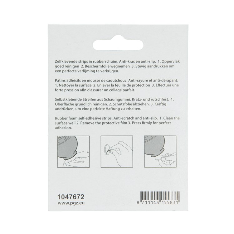Mack 1047672 - bande de caoutchouc autocollante noir ø 28 mm 6 pcs | 12 pièces