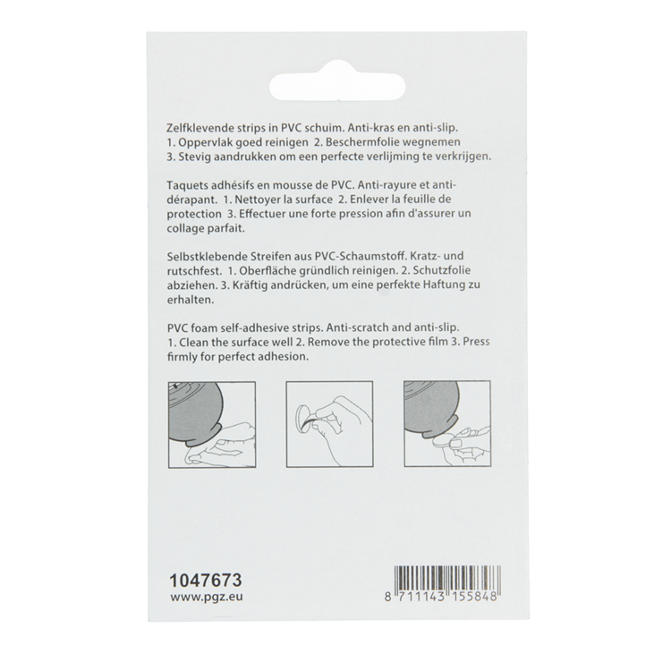 Mack 1047673 - bande de mousse autocollante noire 20 x 20 mm 24 pcs | 6 pièces