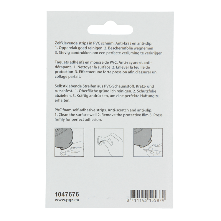 Mack 1047676 - bande de mousse autocollante blanc 20 x 20 mm 24 pcs | 6 pièces