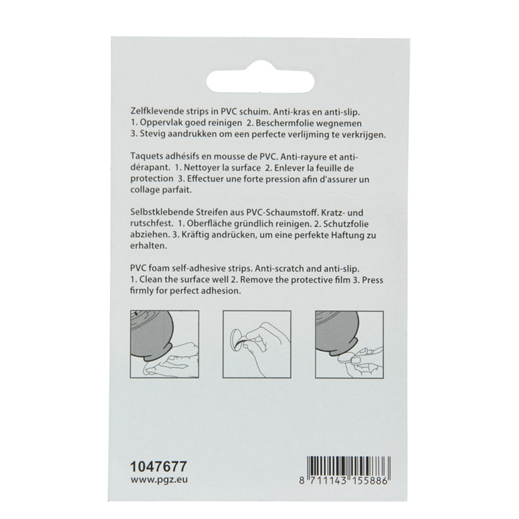 Mack 1047677 - bande de mousse autocollante blanc 15 x 15 mm 40 pcs | 6 pièces