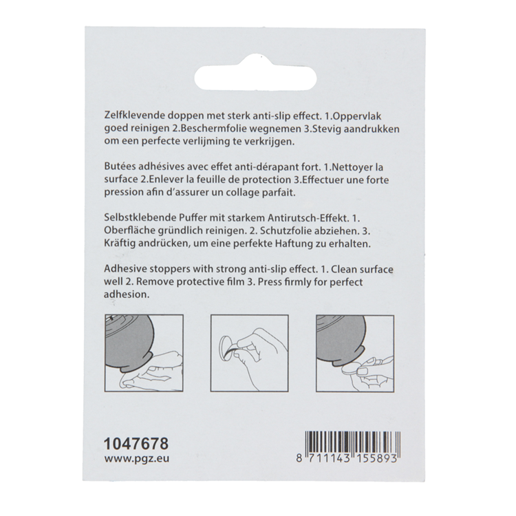 Mack 1047678 - capuchon anti-dérapant transparent ø 20 mm 4 pcs | 12 pièces