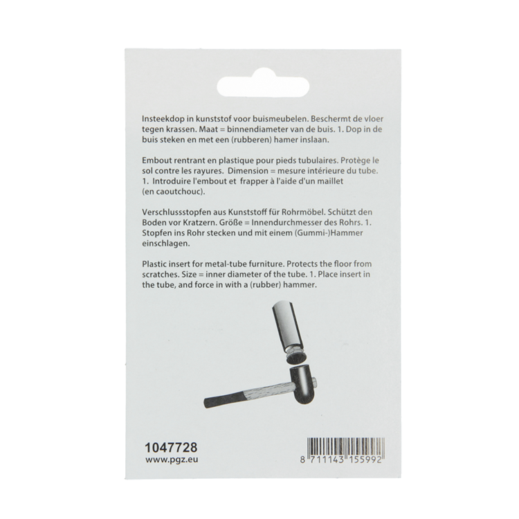 Mack 1047728 - bouchon en plastique noir 20 x 20 mm 4 pcs | 6 pièces