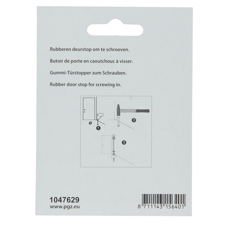 Mack 1047629 - butée de porte en caoutchouc + vis gris 30 x 25 mm 2 pcs | 6 pièces
