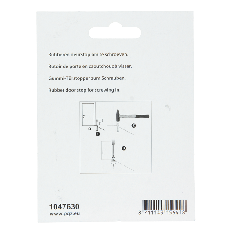 Mack 1047630 - butée de porte caoutchouc + vis blanc 30 x 25 mm 2 pcs | 6 pièces