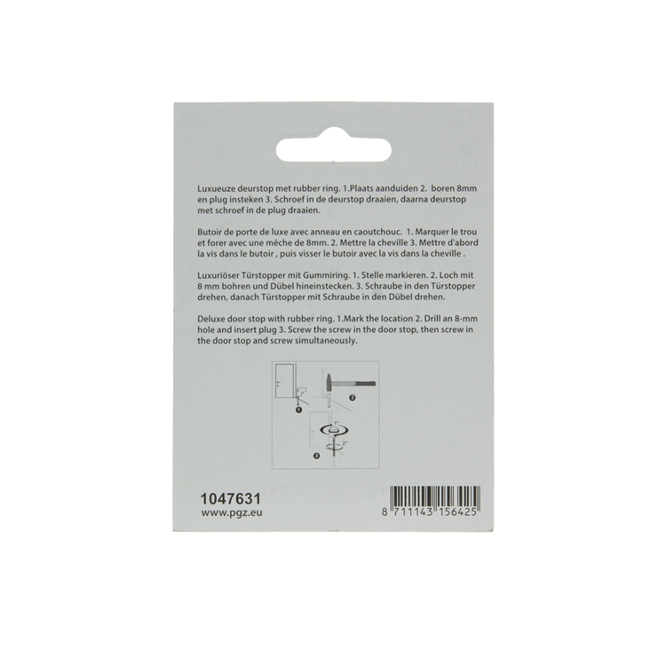 Mack 1047631 - cylindre d'arrêt de porte modèle aspect acier inoxydable ø 20h30 mm 1 pièce pièce | 6 pièces
