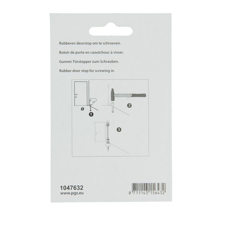 Mack 1047632 - butée de porte en caoutchouc + vis gris 30 x 35 mm 2 pcs | 6 pièces