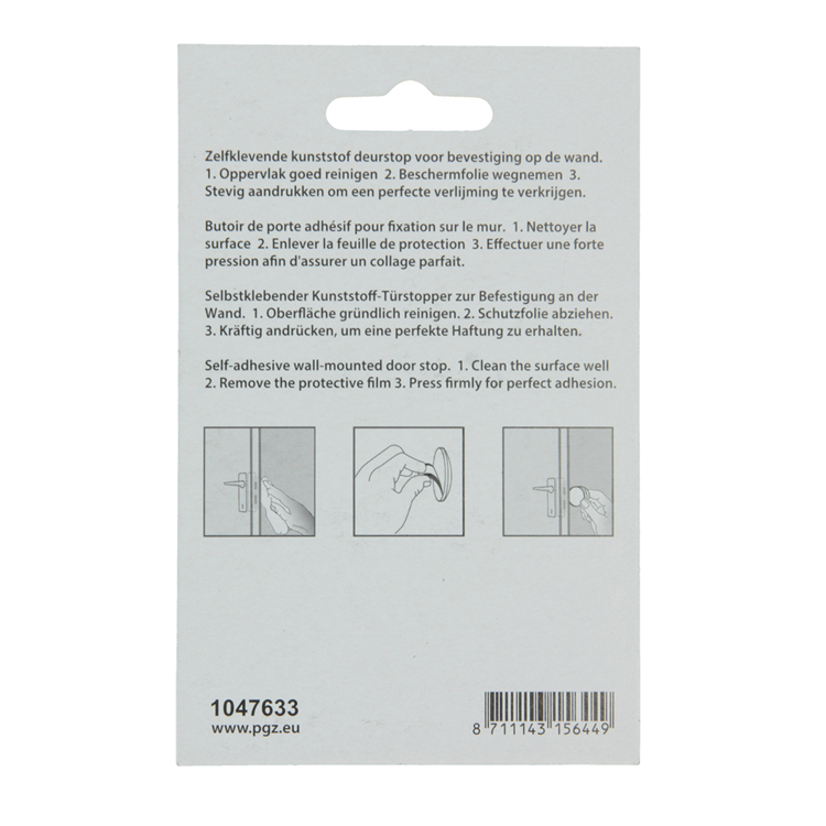 Mack 1047633 - butée de porte autocollante blanc ø 60 mm 2 pcs | 6 pièces