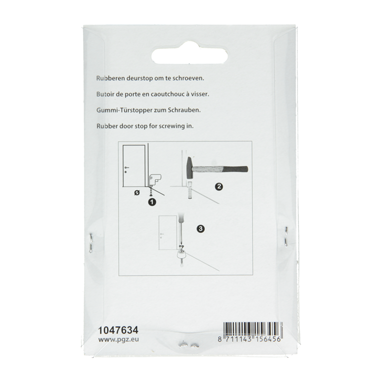 Mack 1047634 - butée de porte en caoutchouc + vis gris 40 x 50 mm 2 pcs | 6 pièces