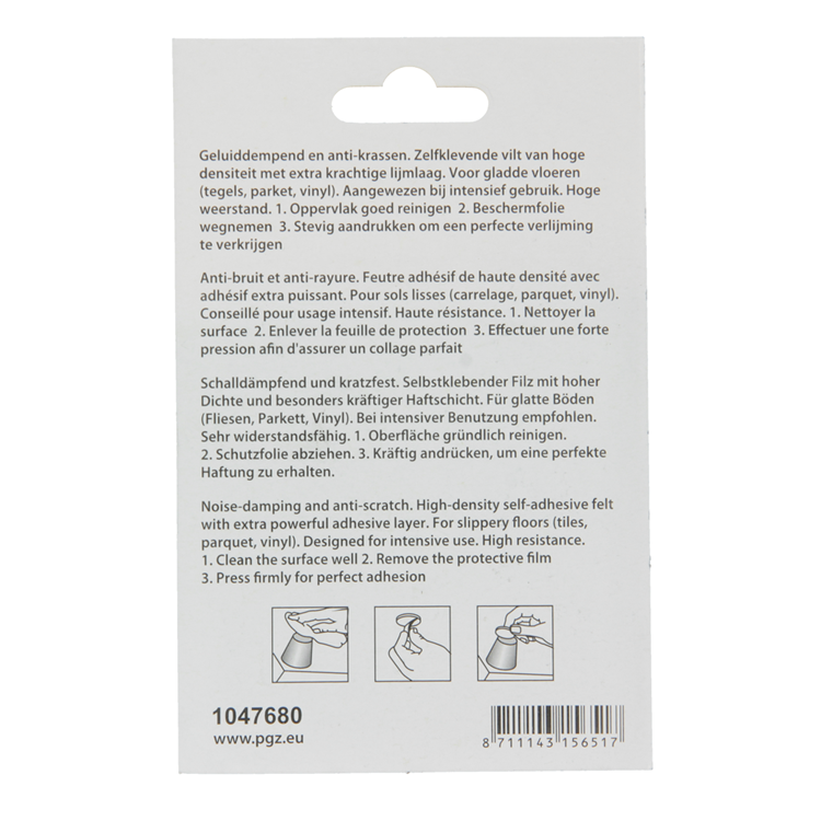 Mack 1047680 - pastille en feutre autocollante marron ø 22 mm 12 pcs | 12 pièces