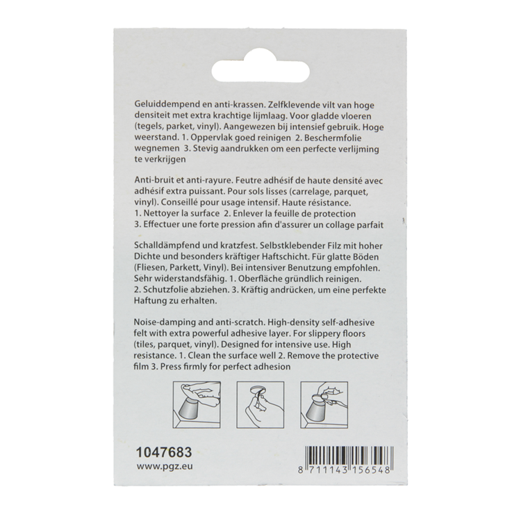 Mack 1047683 - super feutre autocollant beige ø 28 mm 8 pcs | 12 pièces