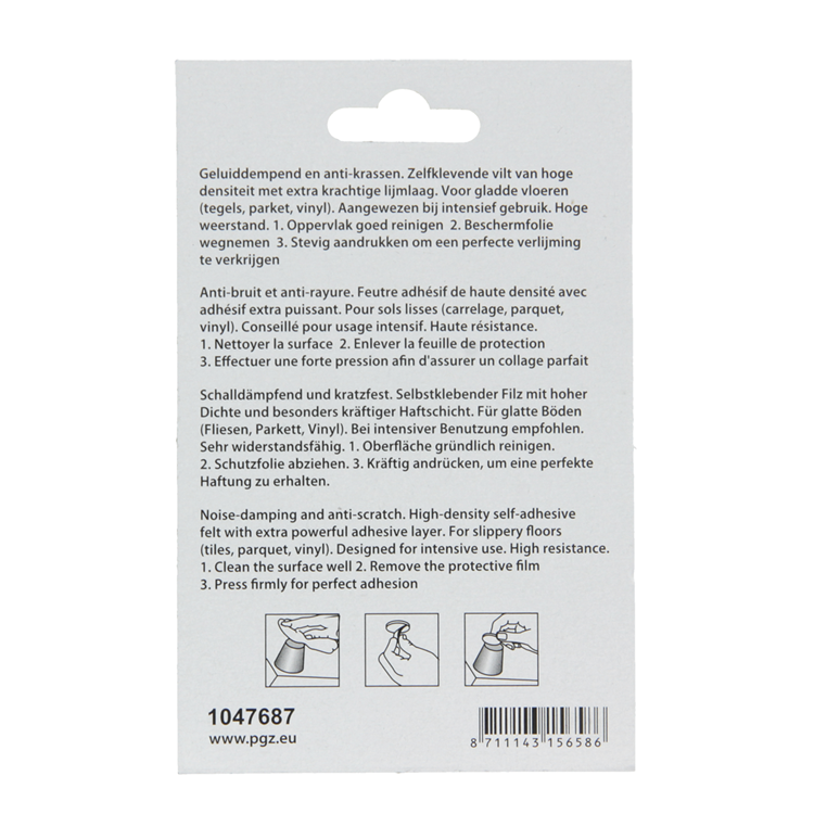 Mack 1047687 - super feutre autocollant beige ø 38 mm 4 pcs | 12 pièces
