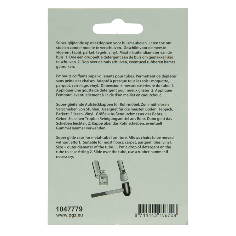 Mack 1047779 - bouchon super coulissant gris ø 25 - 28 mm 4 pcs | 6 pièces
