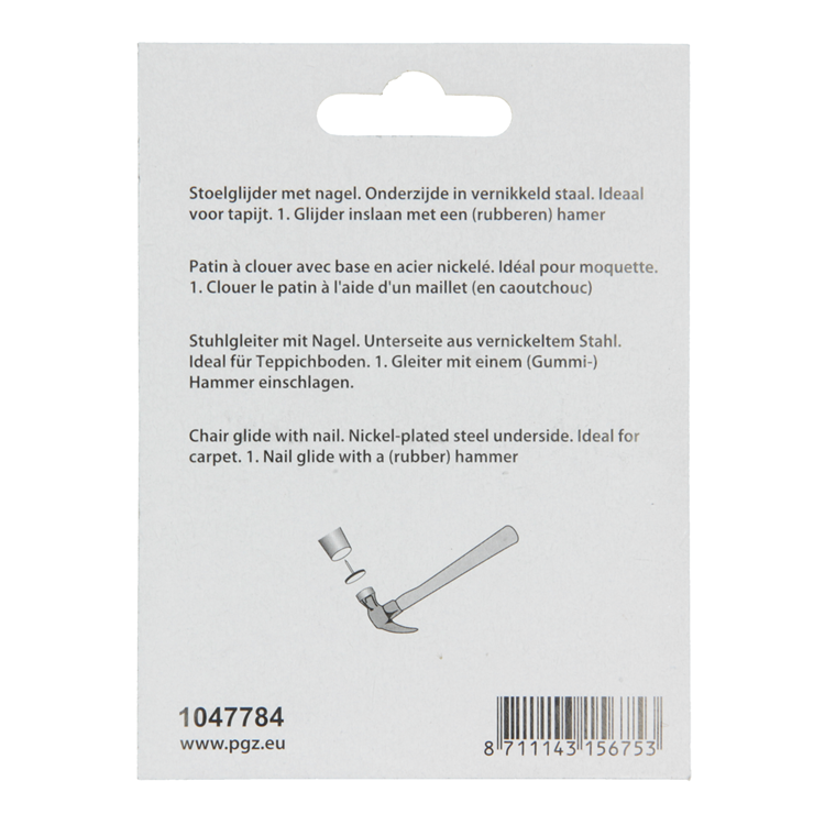 Mack 1047784 - clou planeur de chaise métal chromé ø 18 mm 8 pcs | 6 pièces