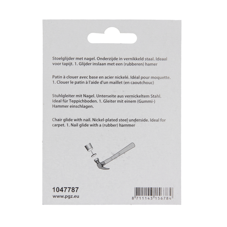 Mack 1047787 - clou planeur de chaise métal chromé ø 30 mm 4 pcs | 6 pièces