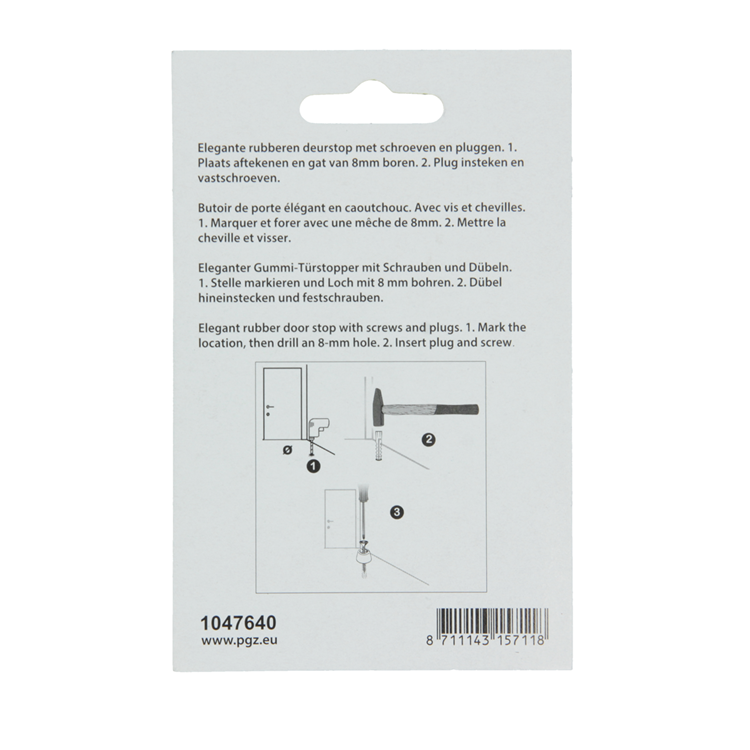 Mack 1047640 - butée de porte en caoutchouc + bouchon noir ø 30 mm 2 pcs | 6 pièces