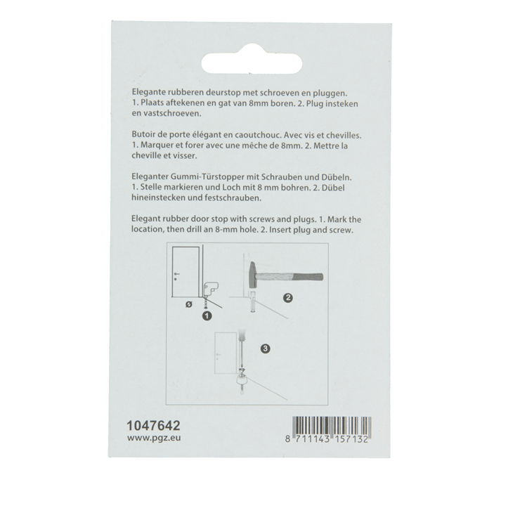 Mack 1047642 - butée de porte en caoutchouc + bouchon gris ø 30 mm 2 pcs | 6 pièces