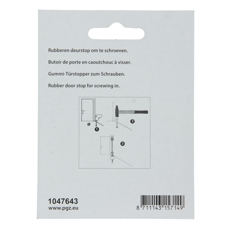Mack 1047643 - butée de porte en caoutchouc + vis rouge 30 x 25 mm 2 pcs | 6 pièces