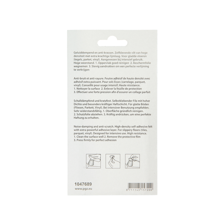 Mack 1047689 - super feutre autocollant beige ø 19 mm 20 pcs | 12 pièces