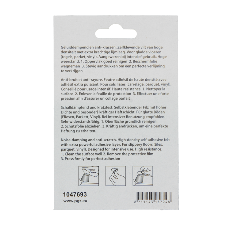 Mack 1047693 - pastille en feutre autocollante marron 70 x 95 mm 1 pièce pièce | 12 pièces